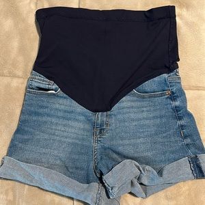 Pink Blush maternity jean shorts